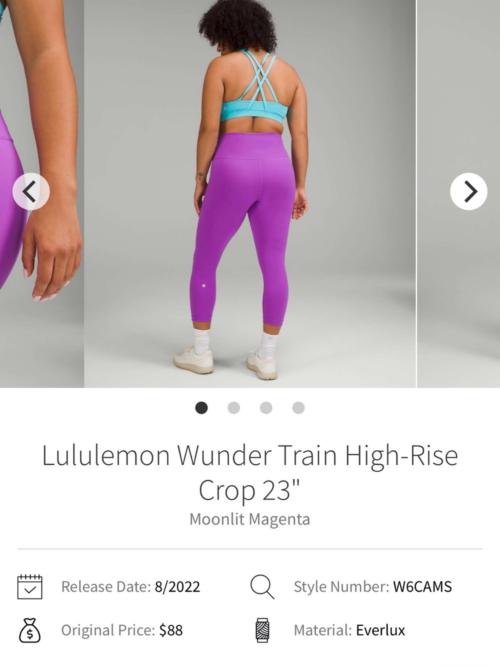 Lululemon Wunder Train High Rise Leggings 23” inseam Size 2